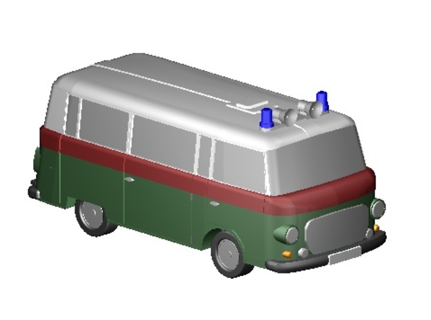 Barkas Bus Polizei (Z, 1:220) in Smooth Fine Detail Plastic