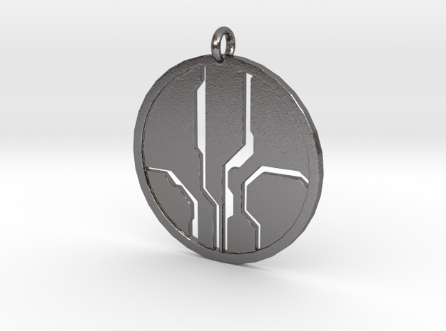 Mantle of Responsibility - Necklace pendant in Polished Nickel Steel