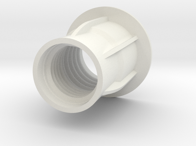 Adaptor screw finish 310ml to 1/4" NPT  in White Natural Versatile Plastic