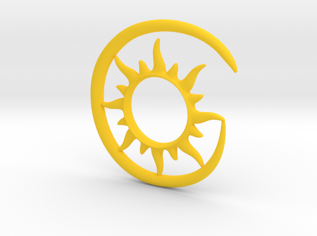 Earhook-Sun in Yellow Processed Versatile Plastic