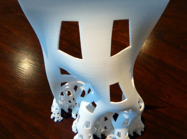Developing dragon curve (Large) in White Natural Versatile Plastic