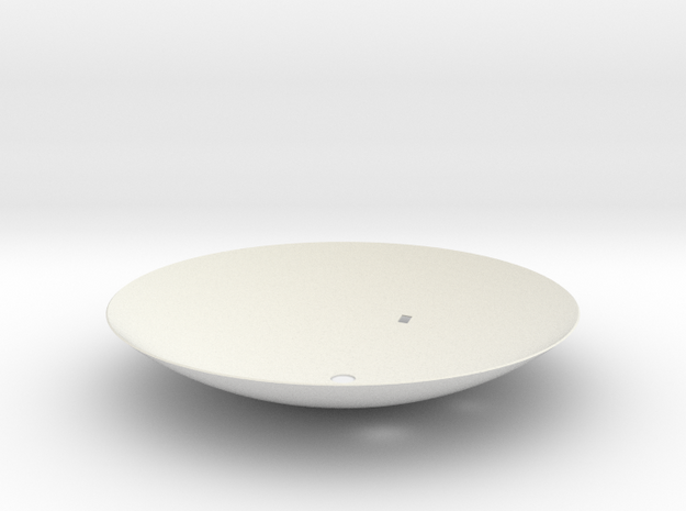 Cassini 1/20th Main Dish Antenna in White Natural Versatile Plastic