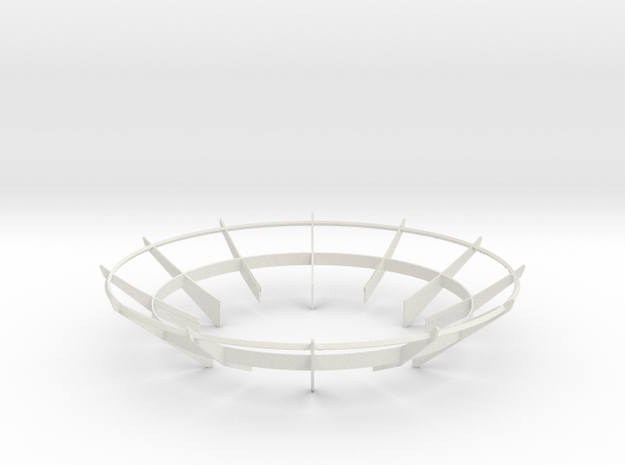 Cassini 1/20th Main Dish Antenna Ribs in White Natural Versatile Plastic