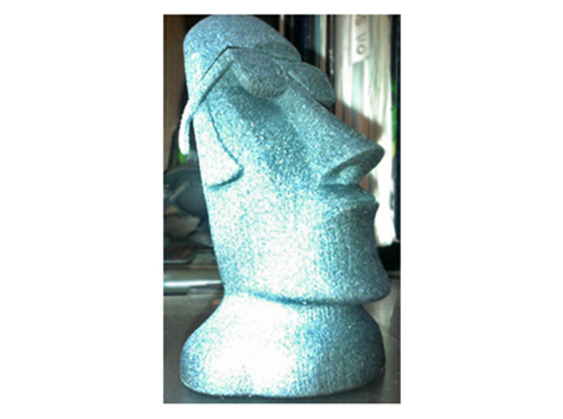 Moai Shades Head Statue in Full Color Sandstone