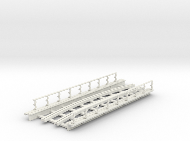 R-165-curve-2r-bridge-track-long-plus-walkway-sp-2 in White Natural Versatile Plastic