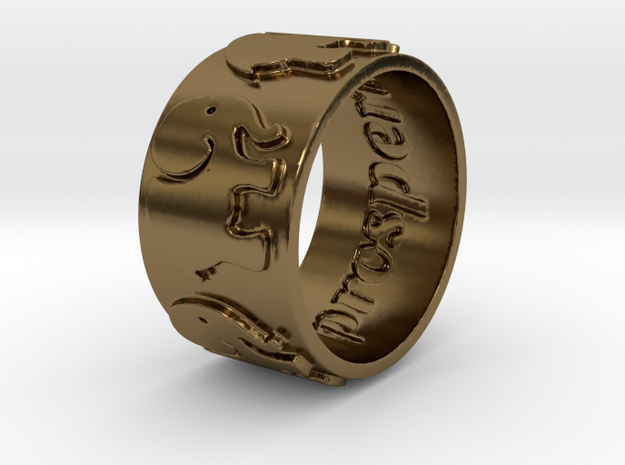 Prosperity Ring Size 7 in Polished Bronze