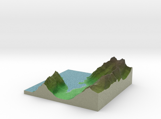 Terrafab generated model Mon Oct 06 2014 10:13:41  in Full Color Sandstone