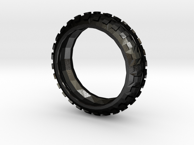 Motorcycle/Dirt Bike/Scrambler Tire Ring Size 13 in Matte Black Steel