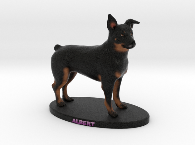 Custom Dog Figurine - Albert in Full Color Sandstone