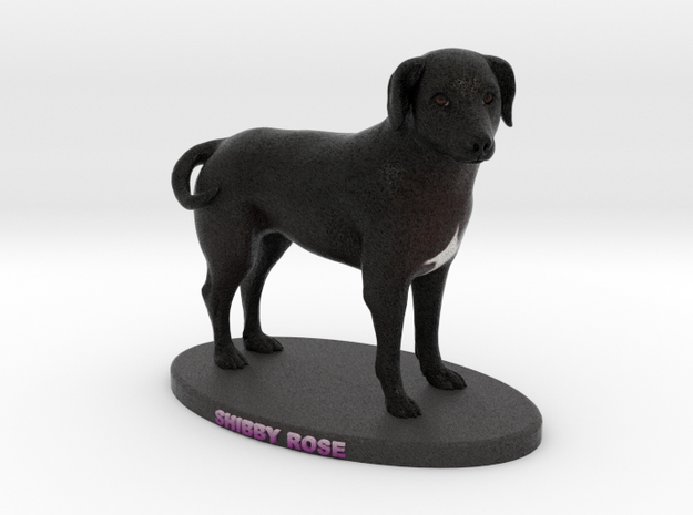 Custom Dog Figurine - Shibby in Full Color Sandstone