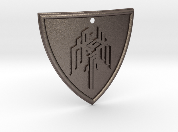 Dragon Age Shield in Polished Bronzed Silver Steel