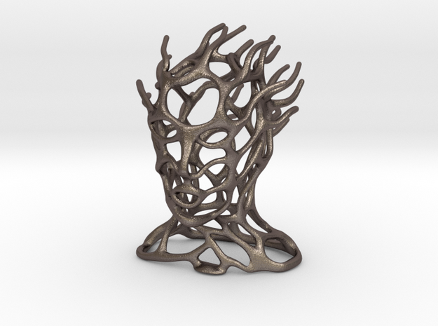 Fleeting Thoughts Sculpture in Polished Bronzed Silver Steel