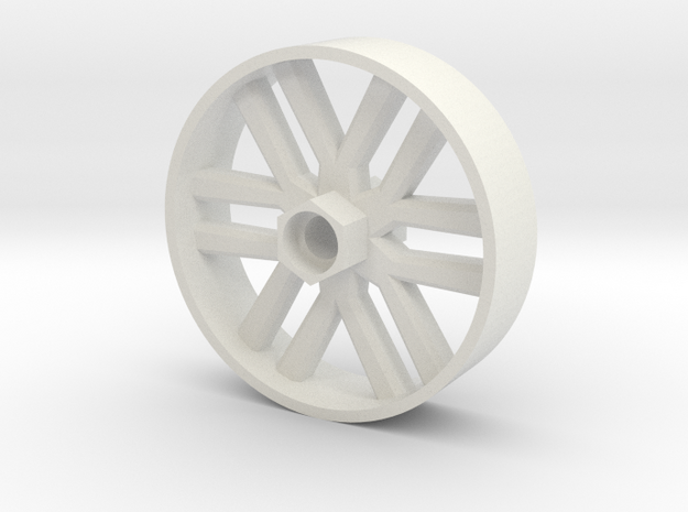 BP8 front wheel for foam tires 60mm in White Natural Versatile Plastic
