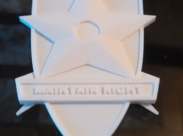 Main Force Patrol Badge (from the first Mad Max) in White Natural Versatile Plastic