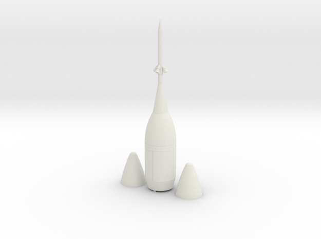 1/200 Orion Crew Module & Delta IV Heavy booster n in White Natural Versatile Plastic