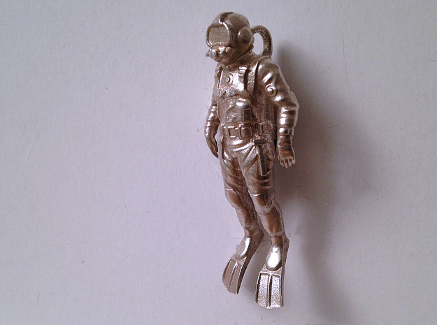 Commercial Diver 55mm in Natural Silver