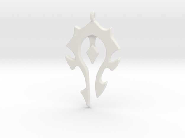 Horde Necklace - World Of Warcraft in White Natural Versatile Plastic
