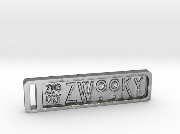 ZWOOKY Keyring 14 rounded 4cm 3mm in Polished Silver