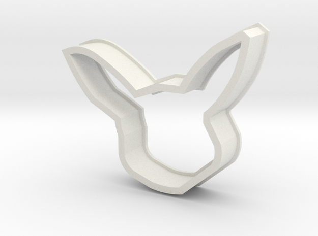 Cookie Cutter-Pikacu or Evee head in White Natural Versatile Plastic