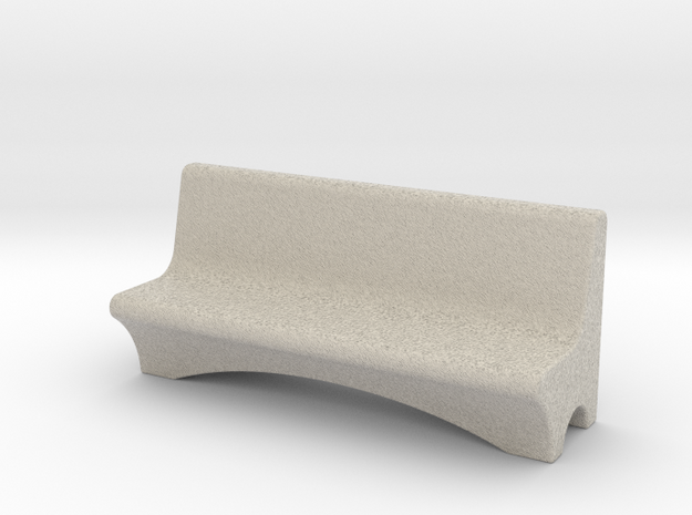 HO Scale Concrete Bench in Natural Sandstone