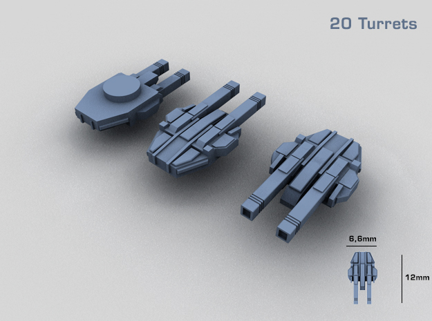 20 Starship twin turrets – MECHWORLD HOMEFLEET