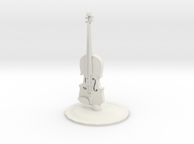 Violin in White Natural Versatile Plastic