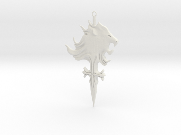 Griever Emblem (keychain size) V1 in White Natural Versatile Plastic