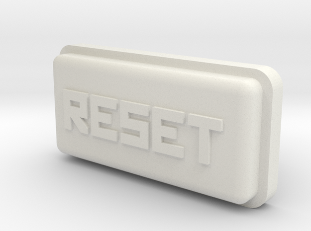 Uzebox Reset Button in White Natural Versatile Plastic