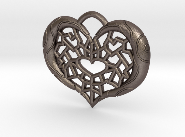 Twilight Princess Piece of Heart Webbing in Polished Bronzed Silver Steel