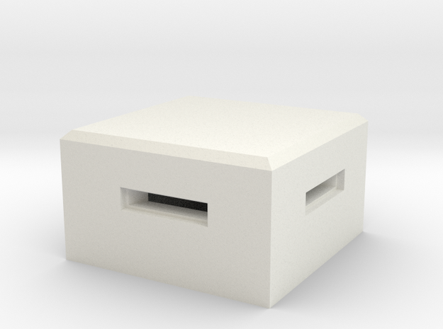MG Pillbox 4 in White Natural Versatile Plastic