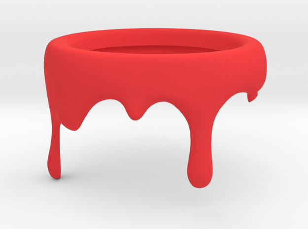Paint Can - Pencil Holder Decoration in Red Processed Versatile Plastic
