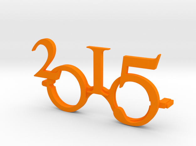 "2015"Frame front. in Orange Processed Versatile Plastic