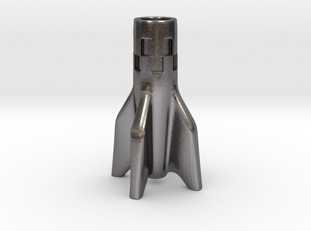 Stubby V2 Rocket Cigarette Stubber in Polished Nickel Steel