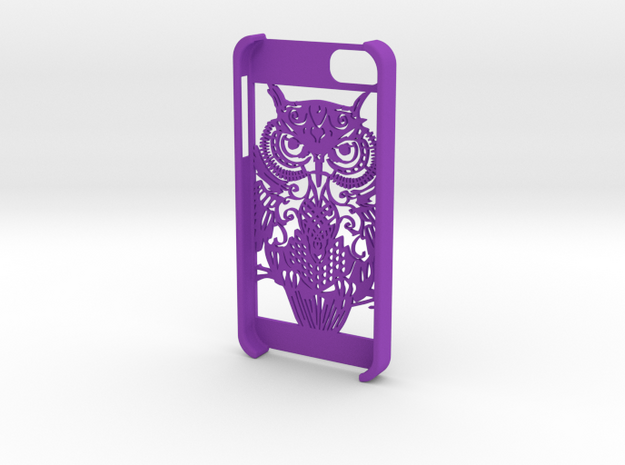 iphone 5 - Owl design  in Purple Processed Versatile Plastic