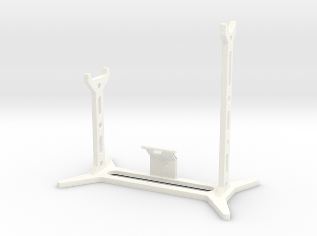 DL44 Stand with plate support in White Processed Versatile Plastic