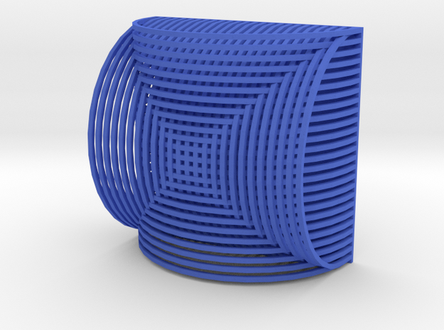 Magnet3 in Blue Processed Versatile Plastic
