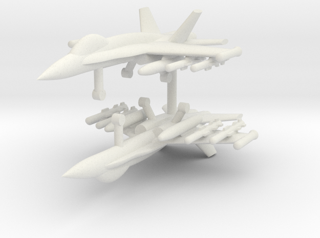1/285 F-18C Hornet (Anti-Ship Loadout) (x2) in White Natural Versatile Plastic