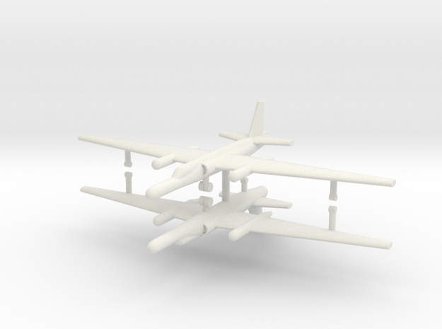 1/285 U-2 TR-1A Reconnaissance Aircraft (x2) in White Natural Versatile Plastic
