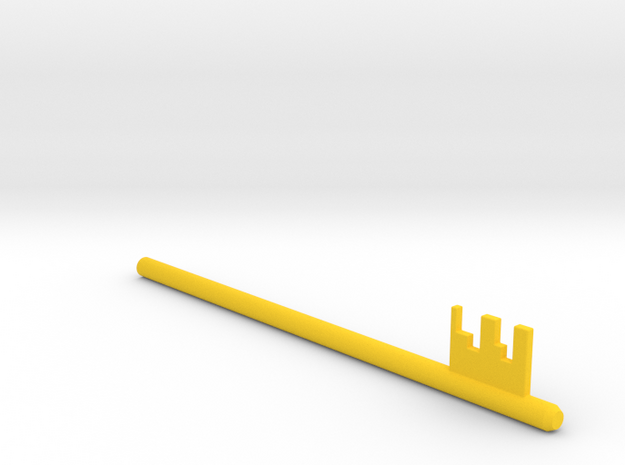 Inventing room key Right Key (6 of 9) in Yellow Processed Versatile Plastic