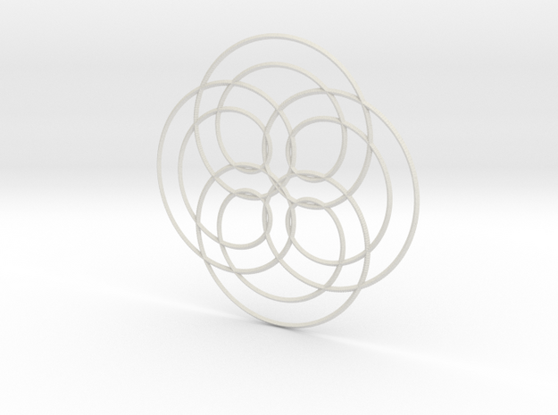 Spirograph02 in White Natural Versatile Plastic