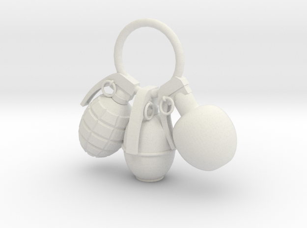 Hand grenade in White Natural Versatile Plastic