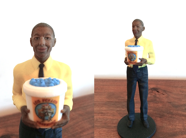 Gus Fring with Meth Bucket in Full Color Sandstone