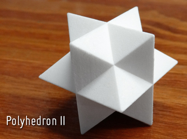 Polyhedron II-solid in White Processed Versatile Plastic