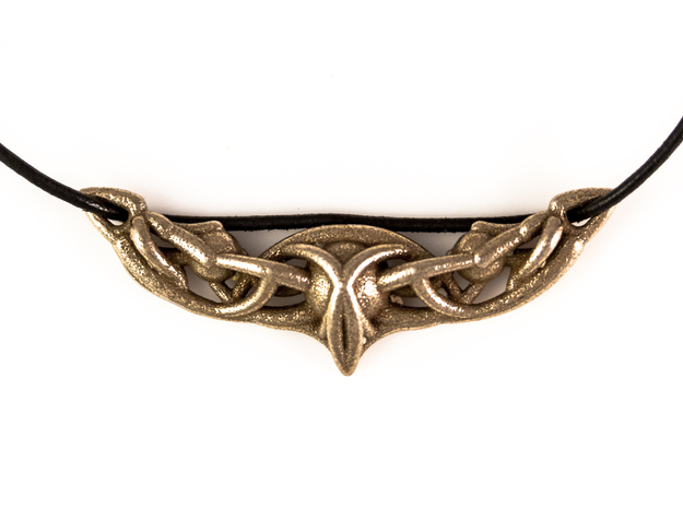 Turbulence Pendant in Polished Bronzed Silver Steel