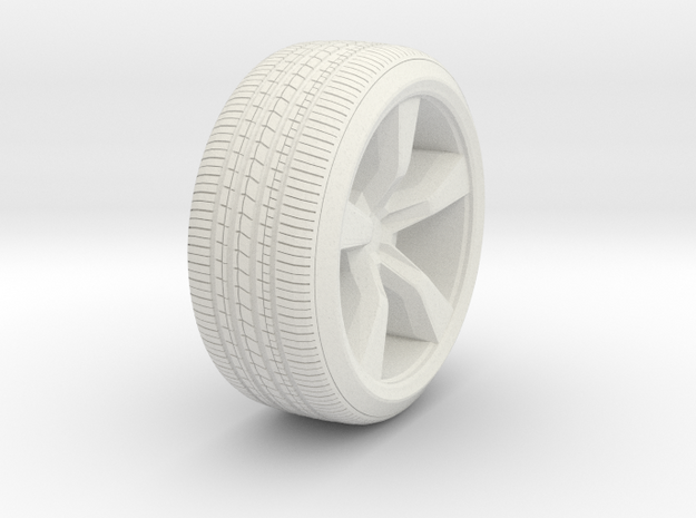 ~ 1/87 Camaro Wheel in White Natural Versatile Plastic