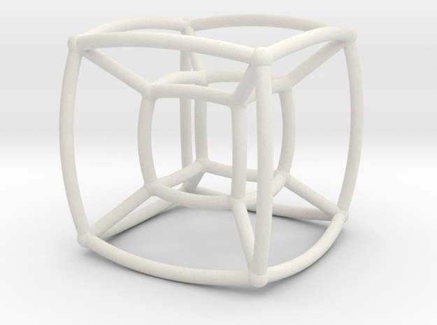 Reuleaux Hypercube in White Natural Versatile Plastic