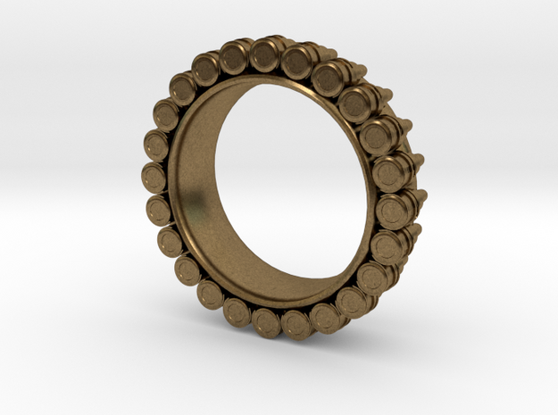 Bullet ring(size = USA 7-7.5) in Natural Bronze
