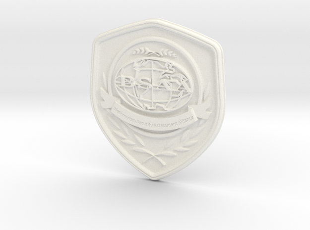 Badge BSAA in White Processed Versatile Plastic
