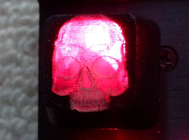 Cherry MX Skull Keycap in Black Natural Versatile Plastic