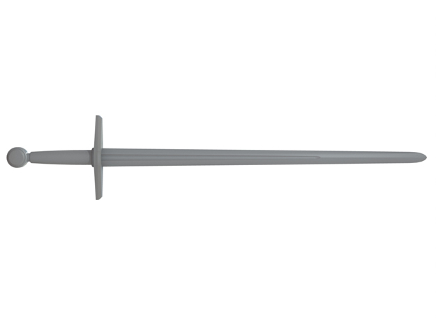 Knight swords (10 swords) for 28mm miniatures in Tan Fine Detail Plastic